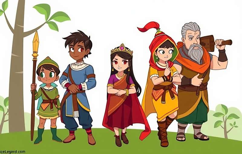 Spice Legend Quest Regional Characters Spice Legend Quest showing regional characters from different parts of India