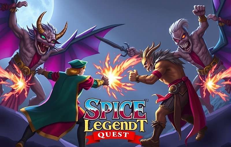 Spice Legend Quest Combat Scene Spice Legend Quest combat scene with spice-based attacks against mythical creatures
